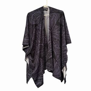 Born Hawaii Kaua'i Kimono Mens XL Extra Large Black Gray Short Sleeve Thin